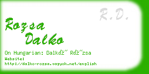 rozsa dalko business card